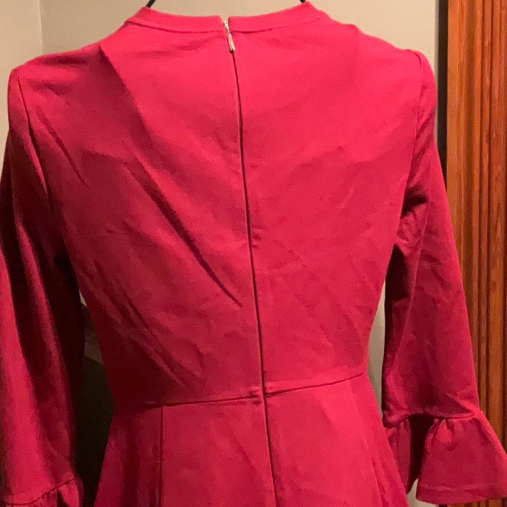 NWT Kate Spade Red A-Line Bell-Sleeve Dress Sz. S - Picture 6 of 8